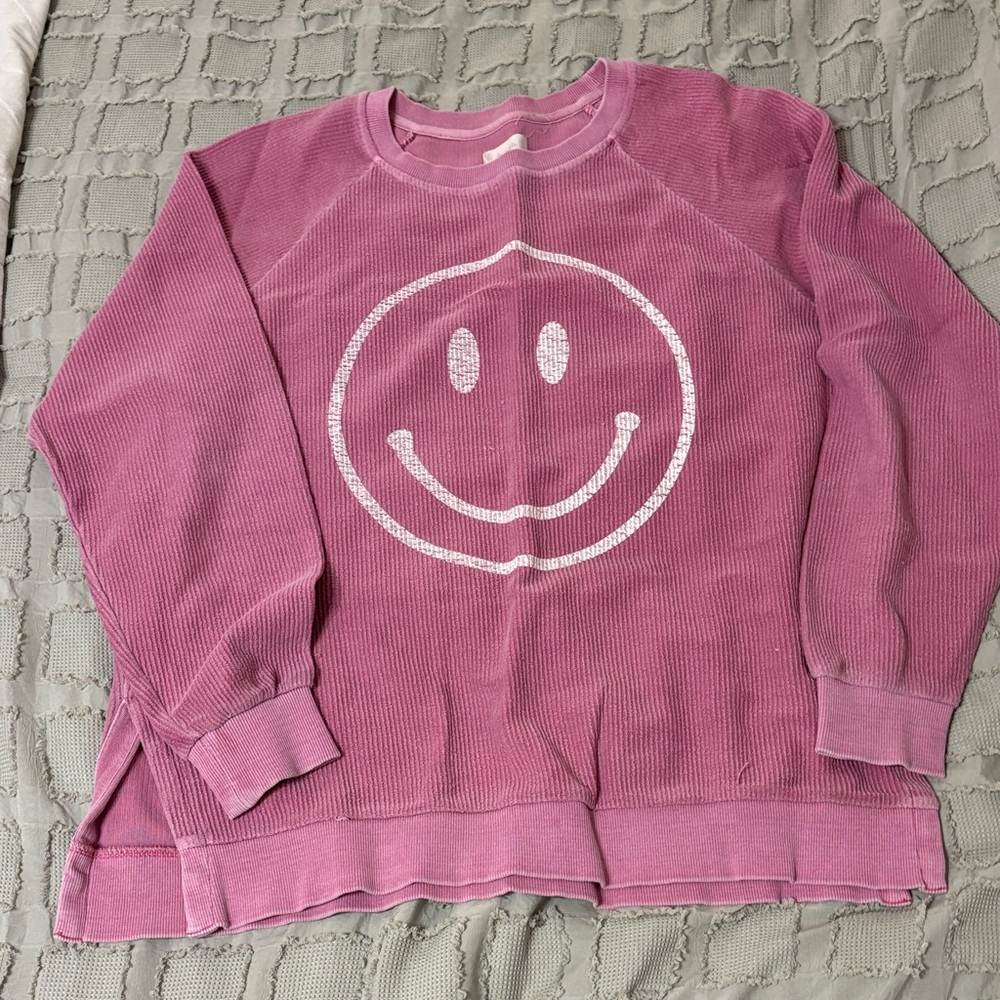 Altar'd State Purple Smiley long sleeve
